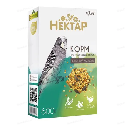 Корм для хвилястих папуг Лорі Нектар фруктовий коктейль, 600 г