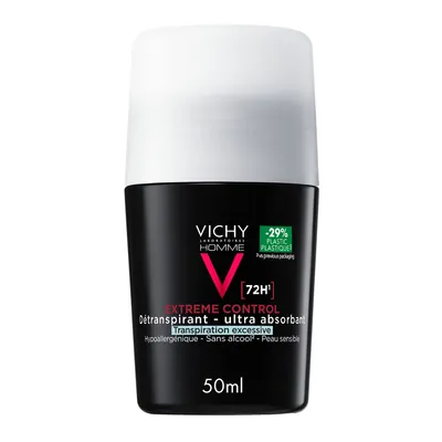 Дезодорант-антиперспірант кульковий Vichy Homme 72h Extreme Control для чоловіків екстра-сильної дії, 50 мл