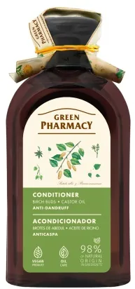 Бальзам-кондиціонер Green Pharmacy Березові бруньки і рицинова олія проти лупи, 300 мл