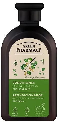 Бальзам-кондиціонер Green Pharmacy Березові бруньки і рицинова олія проти лупи, 300 мл