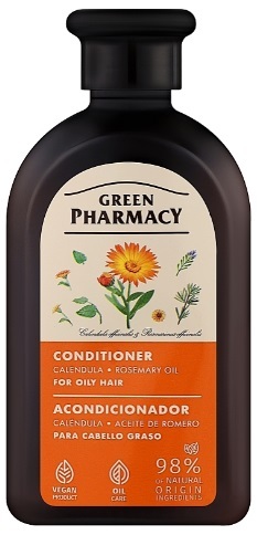 Бальзам-кондиционер Green Pharmacy Календула и розмариновое масло для жирных волос, 300 мл