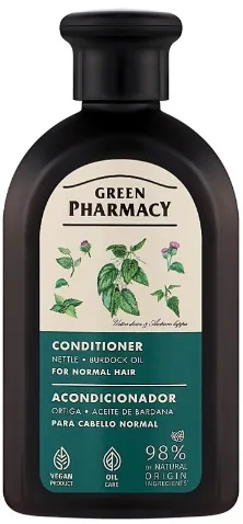 Бальзам-кондиціонер Green Pharmacy Кропива і реп'яхова олія для нормального волосся, 300 мл