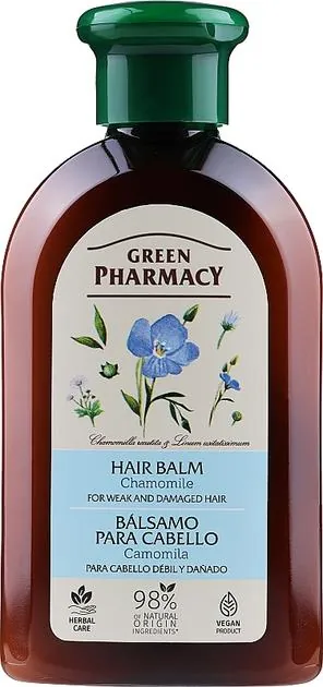 Бальзам-кондиціонер Green Pharmacy Ромашка і льняна олія для фарбованого і мелірованого волосся, 300 мл