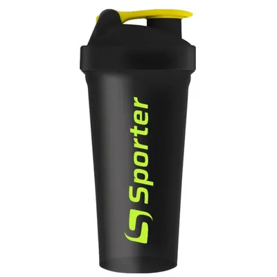 Шейкер Sporter Shaker Bottle Kl-7033 чорний з жовтим лого, 700 мл