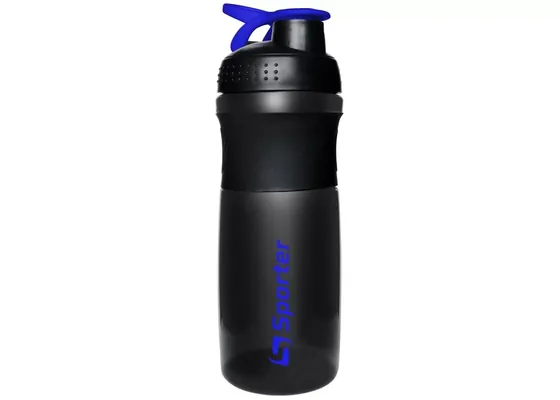 Шейкер Sporter Shaker Bottle Kl-7063 чорний із синім лого, 760 мл