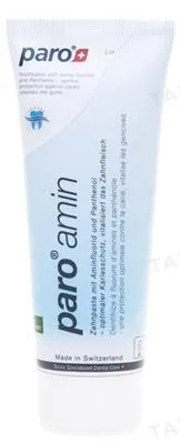 Зубная паста Paro Swiss amin на основе аминофторида 1250 ppm, 75 мл