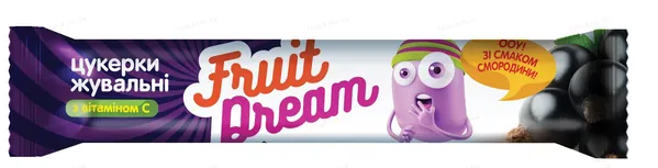 Цукерки жувальні Fruit Dream з вітаміном С та смородиновим соком, 15 г