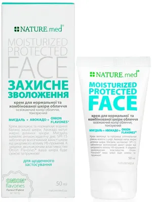 Крем для обличчя NATURE.med Захисне зволоження SPF15 для нормальної та комбінованої шкіри, 50 мл