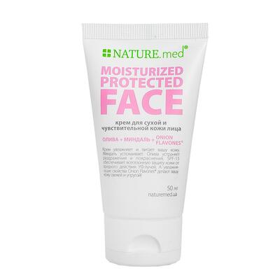 Крем для обличчя NATURE.med Захисне зволоження SPF15 для сухої та чутливої шкіри, 50 мл