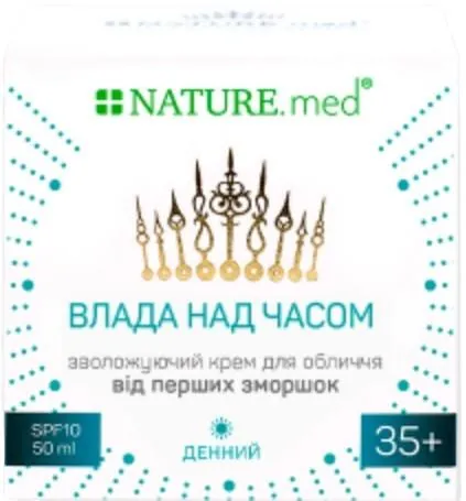 Крем для обличчя NATURE.med Влада над часом 35+ SPF10 денний зволожуючий від перших зморшок, 50 мл