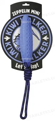 Іграшка для собак Kiwi Walker Zeppelin Mini, Синій дирижабль, термопластична гума/нейлон