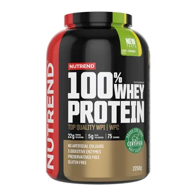 Протеїн сироватковий змішаний Nutrend 100% Whey Protein ківі та банан, 2250 г