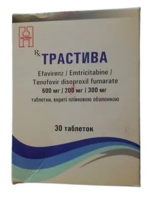 Трастива таблетки, в/плів. обол. по 600 мг/200 мг/300 мг №30 у конт.