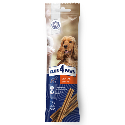 Лакомство для собак Club 4 Paws Premium Dental Sticks Жевательные палочки для средних пород, 77 г