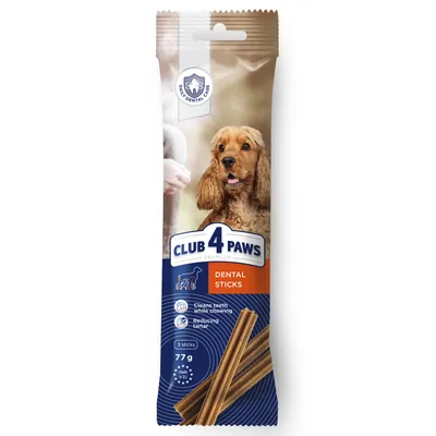 Ласощі для собак Club 4 Paws Premium Dental Sticks Жувальні палички для середніх порід, 77 г