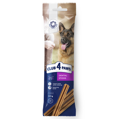Лакомство для собак Club 4 Paws Premium Dental Sticks Жевательные палочки для больших пород, 117 г