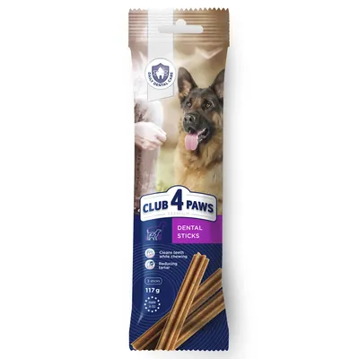 Ласощі для собак Club 4 Paws Premium Dental Sticks Жувальні палички для великих порід, 117 г