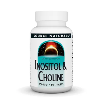 Інозитол та холін Source Naturals Inositol & Choline 800 мг, 50 таблеток