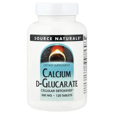 Кальцій Д-глюкарат Source Naturals Calcium D-Glucarate, 120 таблеток