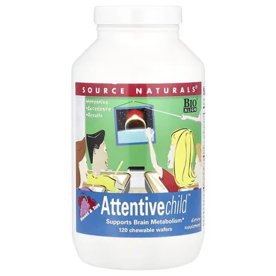 Комплекс для дітей Source Naturals Attentive Child смак солодкий, 120 жувальних таблеток