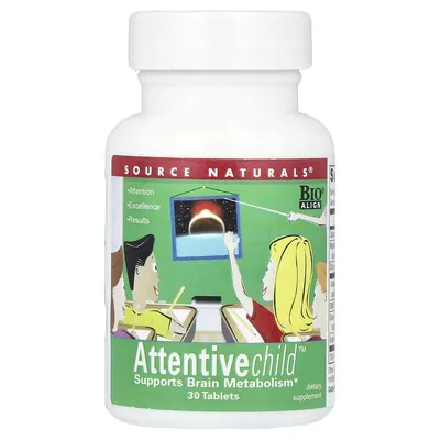Комплекс для дітей Source Naturals Attentive Child, 30 таблеток
