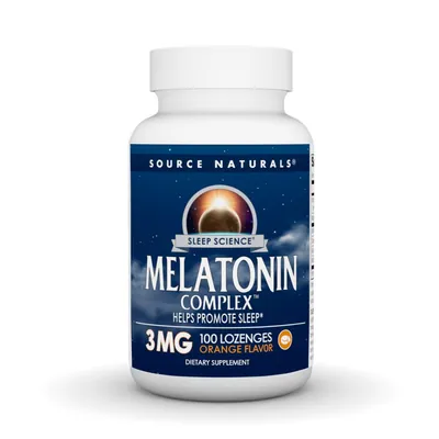 Мелатонін комплекс Source Naturals Sleep Science Melatonin Complex 3 мг, смак апельсин, 100 льодяників