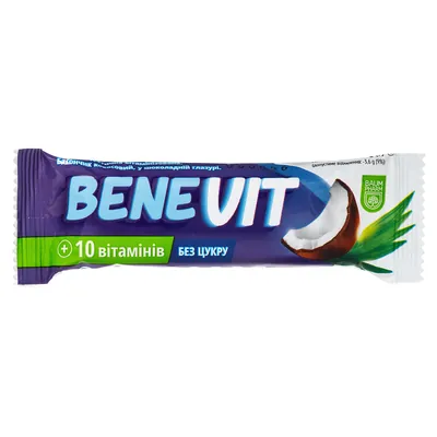 Батончик Baum Pharm Benevit з кокосом без цукру, 40 г