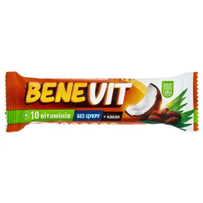 Батончик Baum Pharm Benevit кокосовий з какао без цукру, 40 г