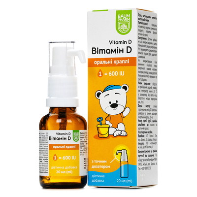 Вітамін Д Baum Pharm краплі оральні по 20 мл у флак.
