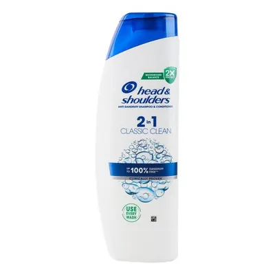 Шампунь і бальзам-ополіскувач Head & Shoulders 2-in-1 Classic Clean Основний догляд проти лупи, 330 мл