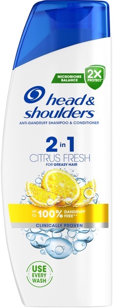 Шампунь и бальзам-ополаскиватель Head & Shoulders 2 в 1 Цитрусовая свежесть против перхоти, 330 мл