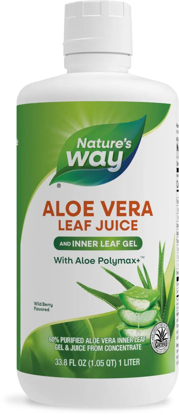 Алое вера Nature's Way Aloe Vera гель і сік з алое полімаксом зі смаком диких ягід, 1 л
