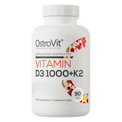 Вітаміни D3 + K2 OstroVit Vitamin D3 1000 + K2, 90 таблеток