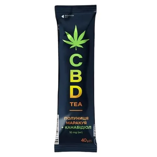 Чай-концентрат Yogoda CBD Tea полуниця, маракуйя з канабідіолом, 40 г