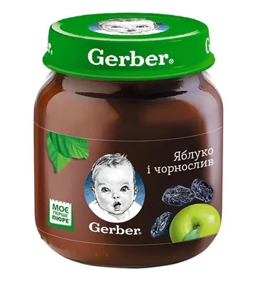 Пюре фруктове Gerber Яблуко і чорнослив, 130 г