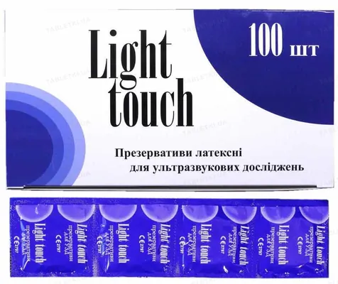 Презервативи для УЗД Light touch латексні, 100 штук