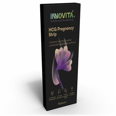 Тест-полоска Innovita Ultra Platinum для определения беременности повышенной чувствительности 10 мМЕ/мл, 1 штука