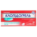 Клопідогрель таблетки, в/о по 75 мг №30 (10х3)
