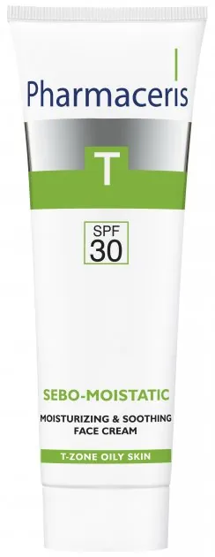 Крем для обличчя Pharmaceris T Sebo-Moistatic SPF30 зволожуючий заспокійливий під час та після лікування акне, 50 мл