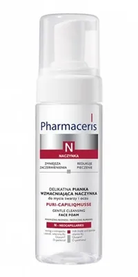 Пінка для вмивання Pharmaceris N Puri-Capiliqmusse ніжна зміцнююча капіляри, для обличчя і шкіри навколо очей, 150 мл