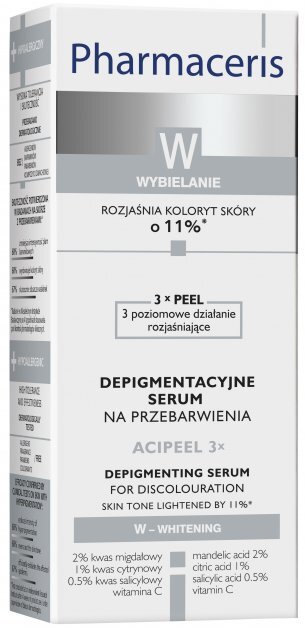 Сироватка для обличчя Pharmaceris W Acipeel 3x депігментаційна від пігментних плям, 30 мл