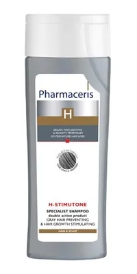 Шампунь Pharmaceris H Stimulone специалізований подвійної дії від посивіння та для стимуляції роста волосся, 250 мл