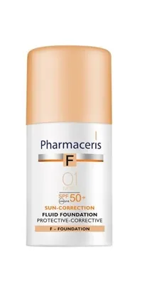 Флюїд для обличчя Pharmaceris F SPF50+ захисний коригуючий тон 01 слонова кістка, 30 мл
