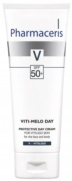 Крем для обличчя та тіла Pharmaceris Vitiligo Viti-Melo Day SPF50+ денний захисний для шкіри з вітіліго, 75 мл