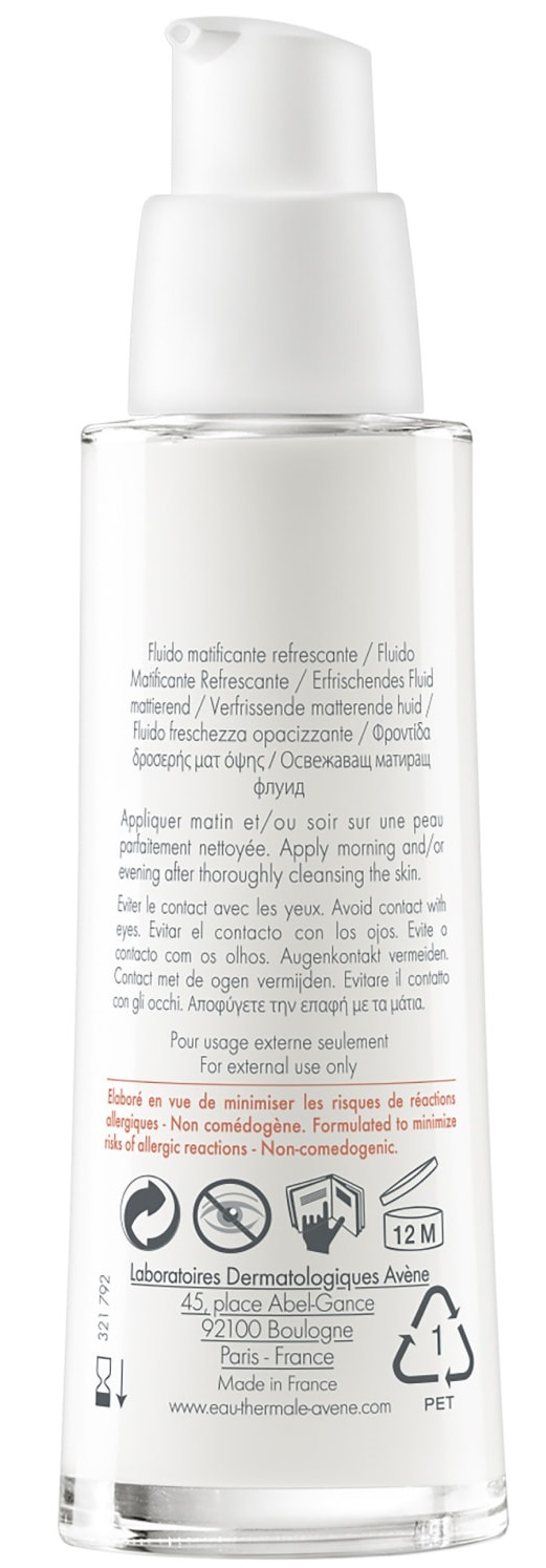Флюїд для обличчя Avene освіжаючий матуючий для нормальної та комбінованої шкіри, 50 мл