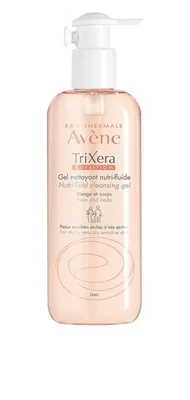 Гель Avene TriXera Nutrition очищуючий для сухої та дуже сухої чутливої шкіри обличчя і тіла, 400 мл