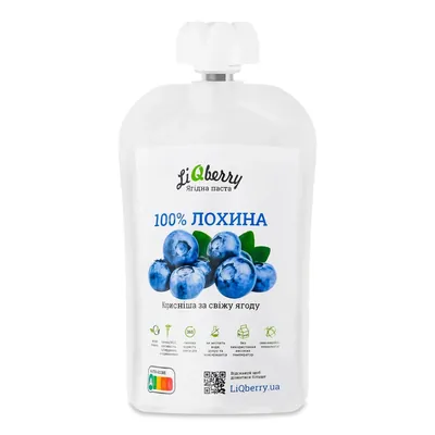 Паста ягідна LiQberry 100% Лохина, 100 г дой-пак