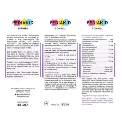 Педіакід PEDIAKID Sommeil сироп для гармонізації сну, 125 мл