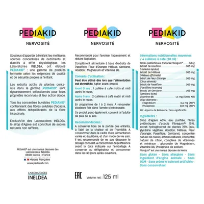 Педіакід PEDIAKID Nervosite сироп для зняття підвищеній збудливості і нервозності, 125 мл
