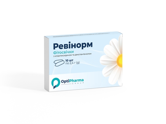 Ревинорм фитосвечи хлоргексидин и декспантенол по 2,4 г №10 (5х2)